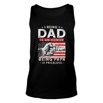 Fathers Day For Dad An Honor Being Papa Is Priceless Unisex Tank Top - Thegiftio UK
