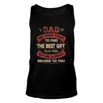 Fathers Day For Dad From Daughter Son Wife Kids Daddy Unisex Tank Top - Seseable