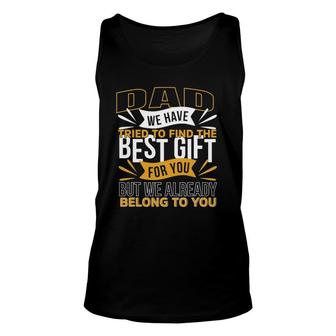 Fathers Day For Dad From Kids Daughter Son Wife Unisex Tank Top - Seseable