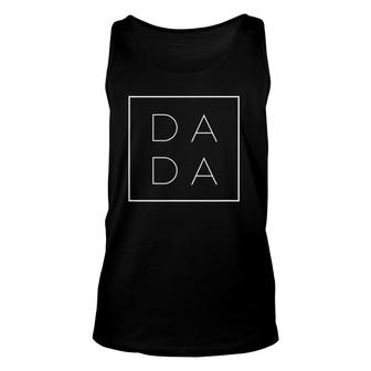 Fathers Day For New Dad Him Papa Grandpa - Dada Square Unisex Tank Top - Seseable