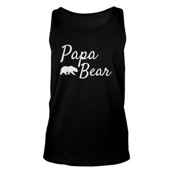 Fathers Day Gift From Daughter Son Kids Wife - Men Papa Bear Unisex Tank Top - Seseable