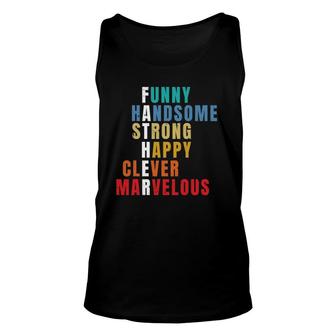 Fathers Day Men Gift From Daughter Son Wife For Husband Dad Unisex Tank Top - Seseable