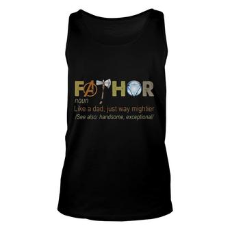 Fathor Noun Like A Dad Just Way Mightier 2022 Unisex Tank Top - Seseable