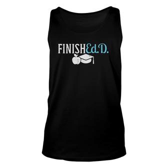 Finishedd Funny Doctor Doctorate Education Graduation Gift Unisex Tank Top - Seseable