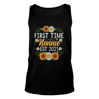 First Time Nonnie Est 2022 Sunflower Gifts New Nonnie Unisex Tank Top | Mazezy