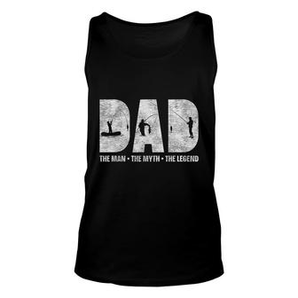 Fishing Dad Father Vinatge Dad The Man The Myth The Legend Unisex Tank Top - Thegiftio UK