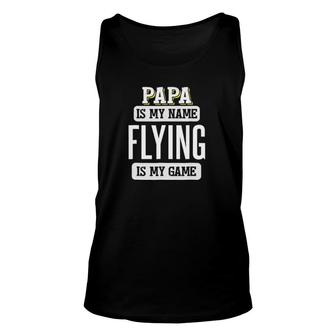 Flying Gift For Papa Fathers Day Unisex Tank Top | Seseable UK