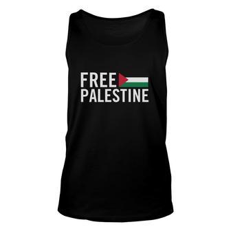 Free Palestine Palestinian Flag Protest Humanity Unisex Tank Top - Seseable