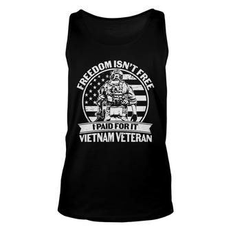 Freedom Is Not Free I Paid For It Veteran 2022 Unisex Tank Top - Seseable