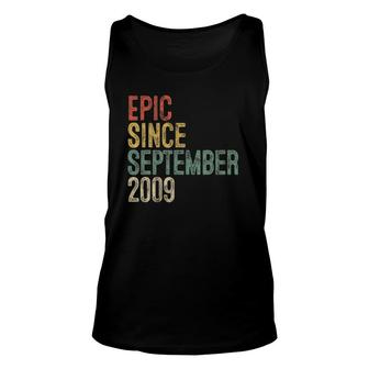 Fun Epic Since September 2009 13Th Birthday Gift 13 Years Old Unisex Tank Top - Seseable