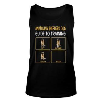Funny Anatolian Shepherd Dog Guide To Training Dog Obedience Unisex Tank Top - Seseable