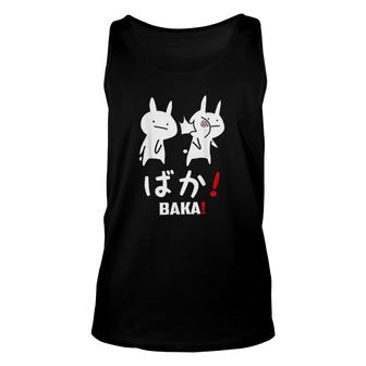 Funny Anime Baka Rabbit Slap Japanese Gift Unisex Tank Top - Monsterry