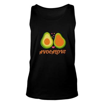Funny Avocado Avocalove Couple Great Gift Unisex Tank Top - Seseable