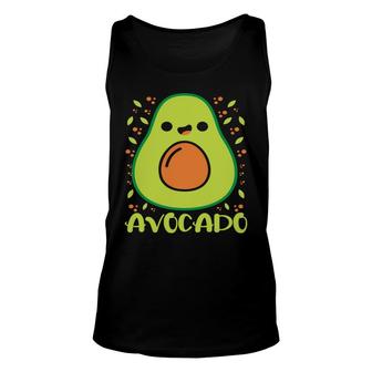 Funny Avocado Happy Avocado Green Color Unisex Tank Top - Seseable