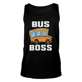 Funny Bus Boss School Bus Driver Job Career Gift Unisex Tank Top - Seseable