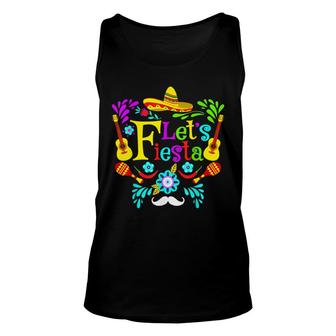 Funny Cinco De Mayo Party Lets Fiesta Mexican Fiesta Party Unisex Tank Top | Seseable FR