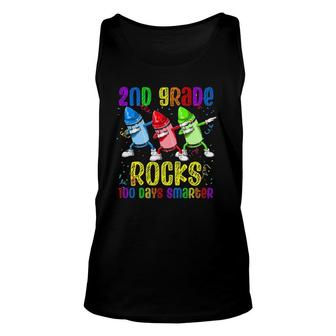 Funny Dabbing Crayons 2Nd Grade Teacher 100Th Day Of School Unisex Tank Top - Seseable