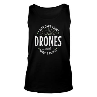 Funny Drones For Men Dad Fathers Day Gift Unisex Tank Top - Seseable