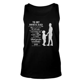Funny Fathers Day Bonus Dad Gift From Daughter Son Wife Unisex Tank Top - Seseable