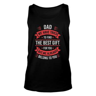 Funny Fathers Day Dad From Daughter Son Wife For Daddy Unisex Tank Top - Seseable