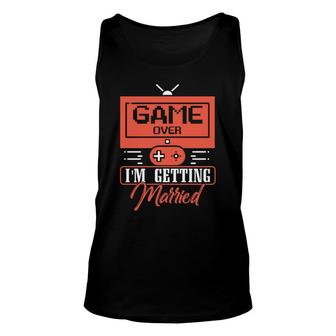 Funny Game Over I Am Getting Married Orange Great Unisex Tank Top - Seseable