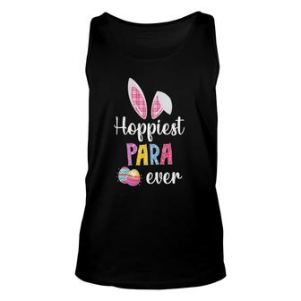 Funny Hoppiest Para Ever Bunny Rabbit Easter Matching Unisex Tank Top | Mazezy