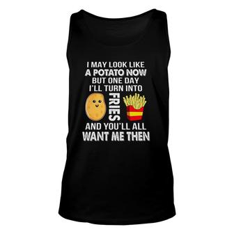 Funny I May Look Like A Potato Now French Fries Unisex Tank Top - Seseable