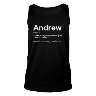 Funny Personalized First Name Andrew Unisex Tank Top - Seseable