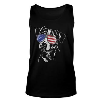 Funny Proud Jack Russell Terrier American Flag Sunglasses Unisex Tank Top - Seseable