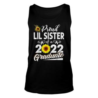 Funny Proud Lil Sister Of A 2022 Graduate Class Of 22 Unisex Tank Top - Seseable