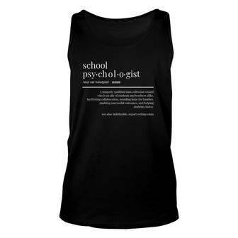 Funny School Psychologist Gifts For Ncsp Unisex Tank Top | Mazezy