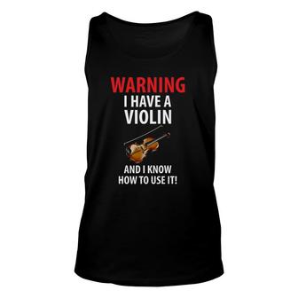 Funny Violinist Cool For Violin Players Unisex Tank Top - Seseable