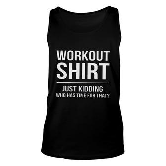 Funny Workout Shirt Exercise Fitness Cardio Lazy 2022 Trend Unisex Tank Top - Seseable