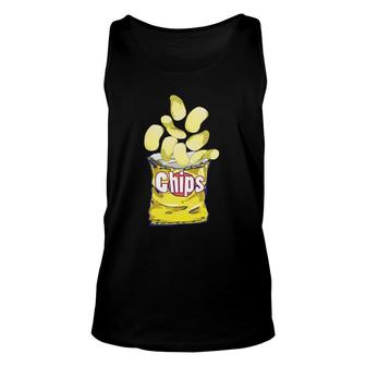 Game Day Potato Chips Cuisine Unisex Tank Top | Mazezy
