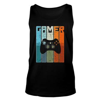 Gamer Gifts Retro Video Game Lovers Vintage Gamers Gaming Unisex Tank Top - Seseable