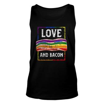 Gay Pride Rainbow Love Bacon Low Carb Keto Lgbtq Accessories Tank Top | Mazezy