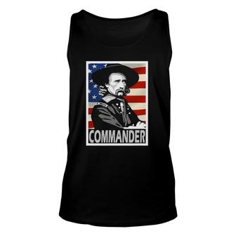 George Armstrong Custer Commander Poster Style Unisex Tank Top | Mazezy