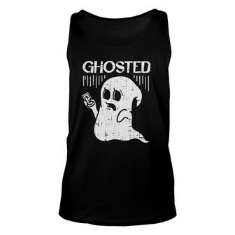Ghosted Lazy Halloween Costume Funny Ghost Texting Dating Unisex Tank Top | Mazezy