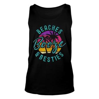 Girls Trip Girls Weekend Friends Beaches Booze & Besties Unisex Tank Top - Thegiftio UK