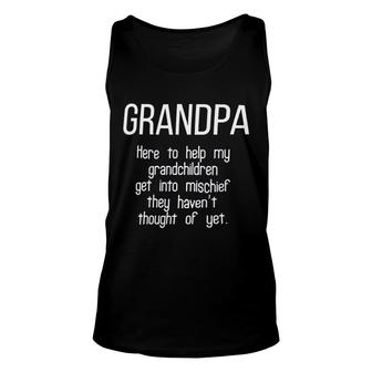 Grandpa Here To Help My Grandchildren Impression 2022 Gift Unisex Tank Top - Thegiftio UK