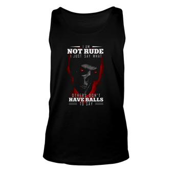 Halloween Silent Skull Not Rude Say What Others Dont Have Balls To Say Tank Top | Mazezy