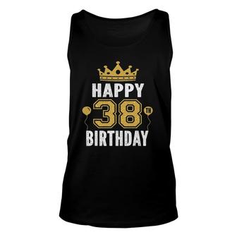 Happy 38Th Birthday Idea For 38 Years Old Man And Woman Unisex Tank Top - Seseable