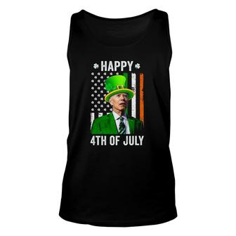 Happy 4Th Of July Joe Biden St Patricks Day Leprechaun Hat Unisex Tank Top - Seseable
