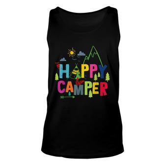 Happy Camper Camping Funny Gift Men Women Kids Unisex Tank Top - Seseable