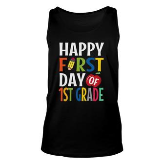 Happy First Day Of 1St Grade School Teacher Student Unisex Tank Top | Seseable UK