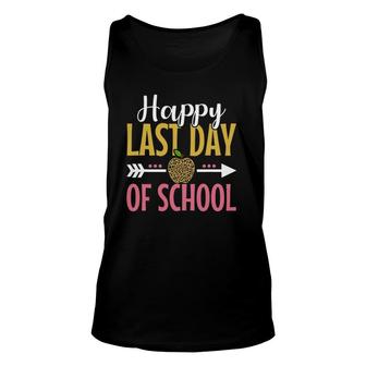 Happy Last Day Of School Leopard Print Teacher Or Student Unisex Tank Top - Seseable