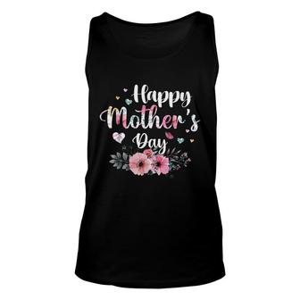 Happy Mothers Day 2022 Cute Floral For Women Mom Grandma Unisex Tank Top - Seseable