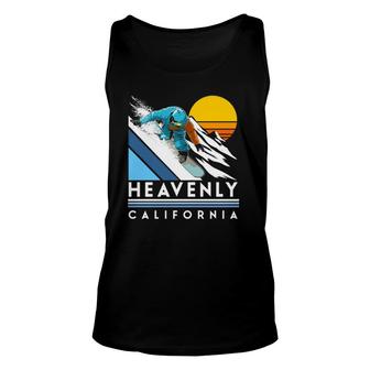Heavenly California Retro Snowboard Gift Unisex Tank Top | Mazezy