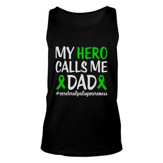 Hero Calls Me Dad Fight Cerebral Palsy Awareness Unisex Tank Top - Seseable