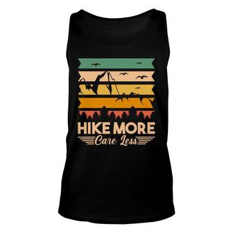 Hike More Care Less Explore Travel Lover Unisex Tank Top - Seseable
